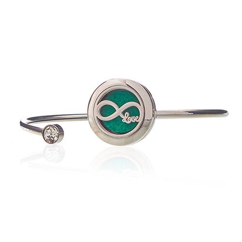 Infinite Love Aromatherapy Diffuser Crystal Bracelet Stainless Steel