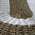 Oval Seagrass Rug - White & Tan Classic - 60x120cm – view 3