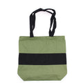 Two Tone Cotton Bag 38x42x12cm Green and Black