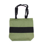 Two Tone Cotton Bag 38x42x12cm Green and Black