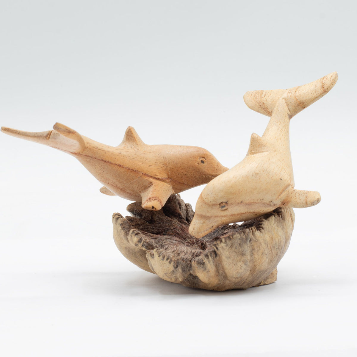 Parasite Wood Carving - Two Dolphins in Play – view 4