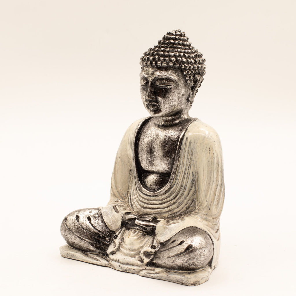 White & Grey Buddha Statue - Medium – view 2