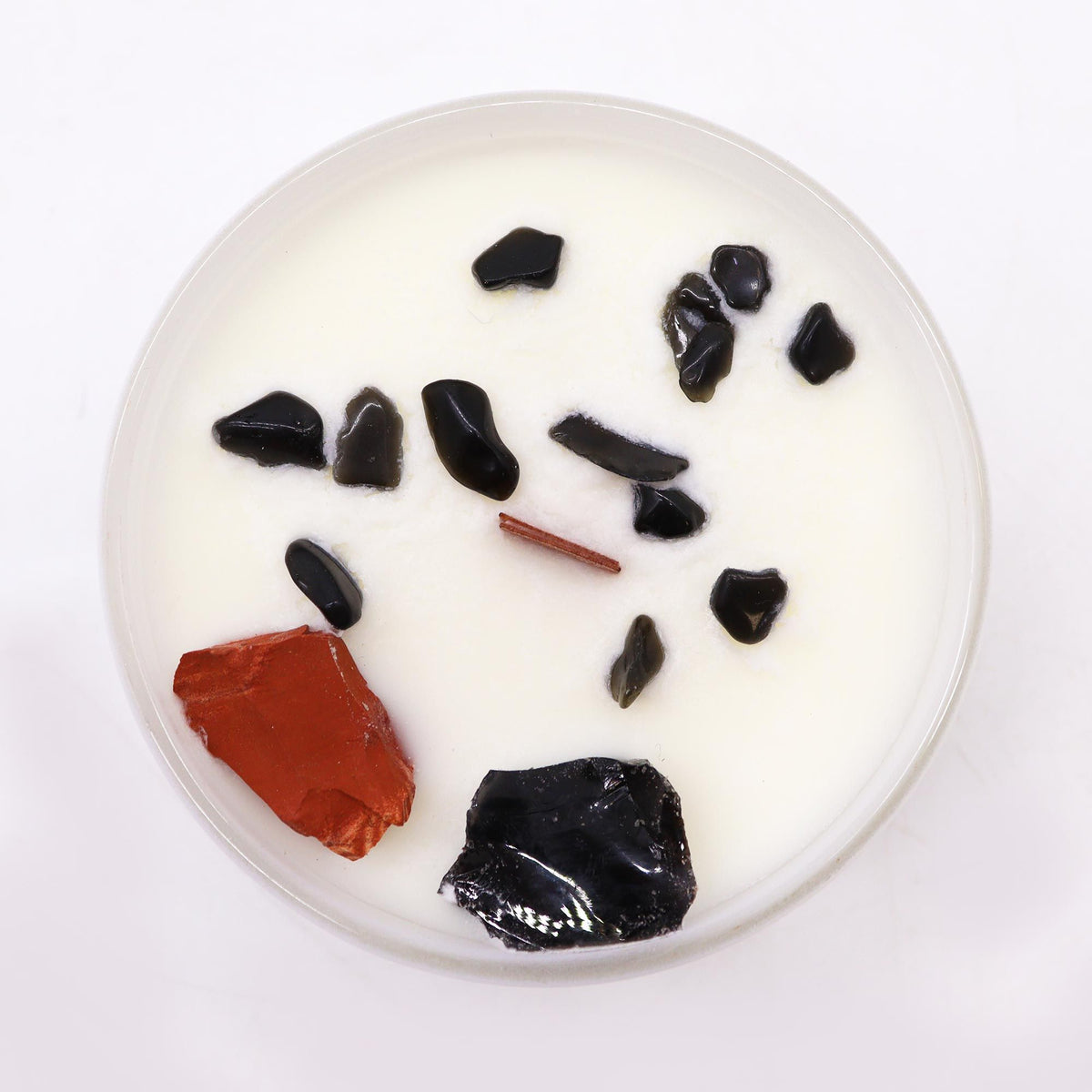 Root Chakra Crystal Candle - Black Oud with Red Jasper – view 5
