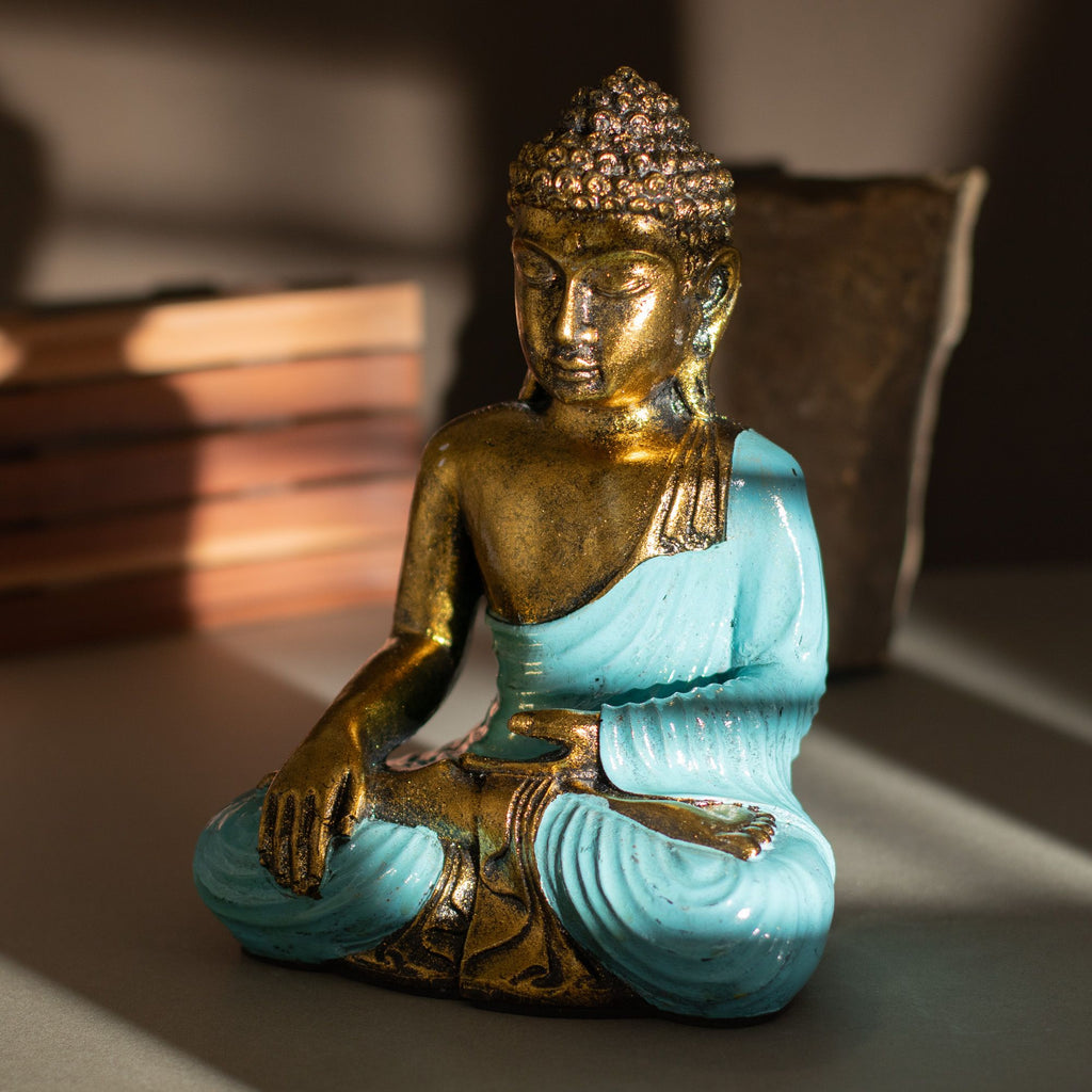 Teal & Gold Buddha Statue - Large – view 3