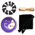 Yin and Yang Singing Bowl Set - White/Purple (10.7cm)