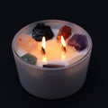 Large Seven Chakra Crystal Candle - Moon Beams
