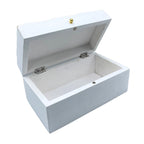 Vintage Deco Wooden Storage Box - White Diamonds, 22 x 12 cm – view 3