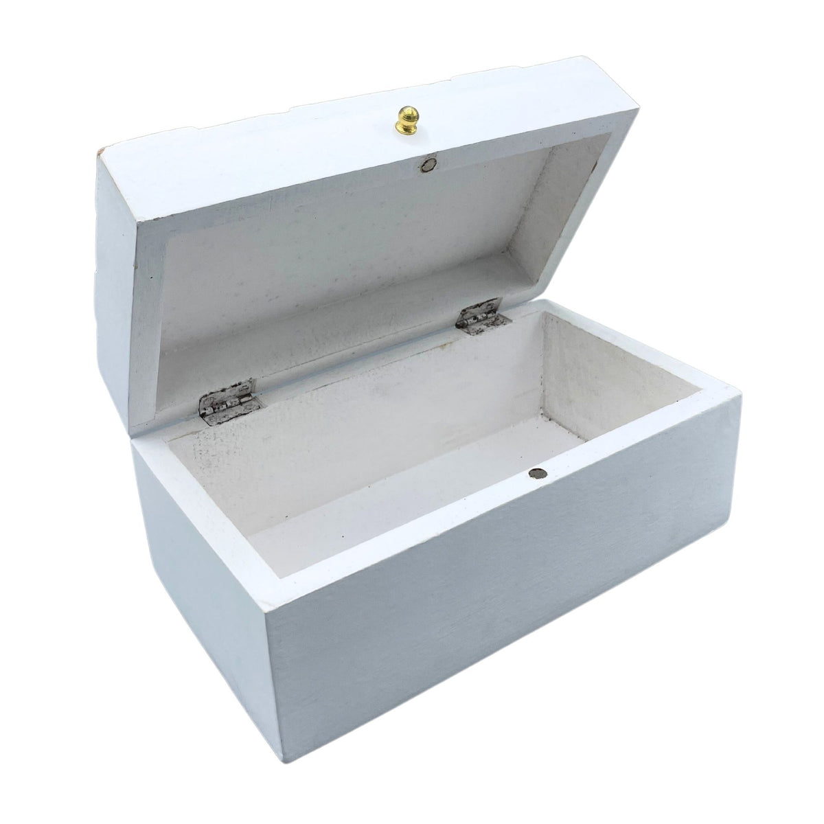 Vintage Deco Wooden Storage Box - White Diamonds, 22 x 12 cm – view 3