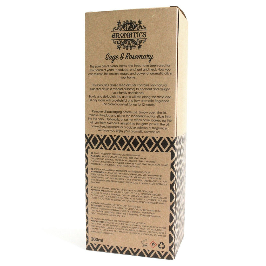 Sage & Rosemary Essential Oil Reed Diffuser 200ml – view 4