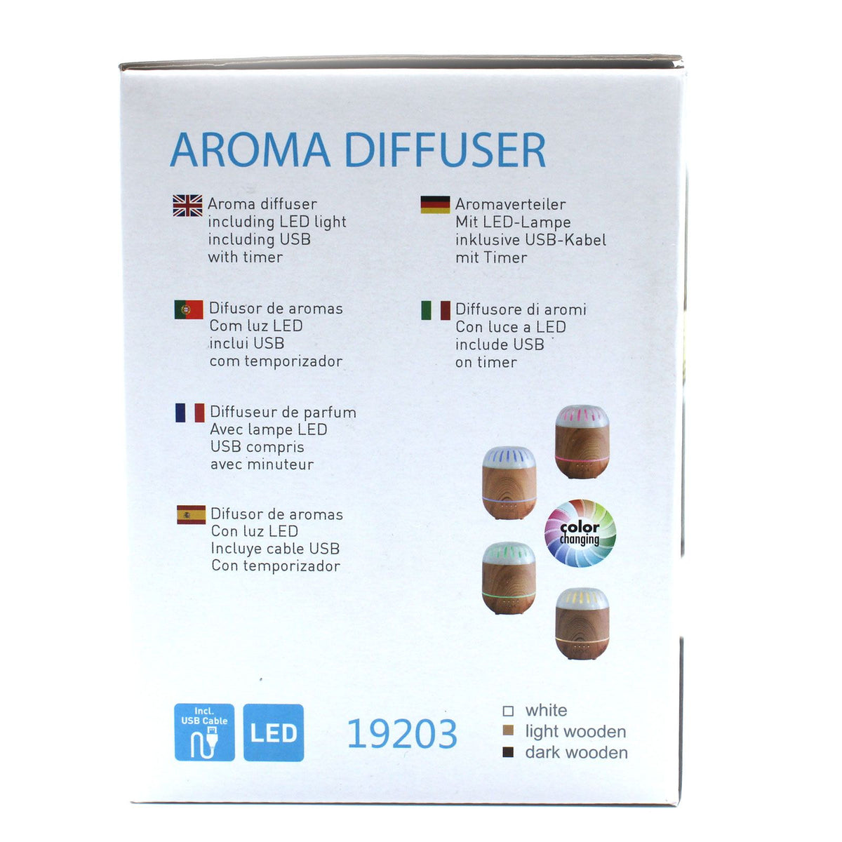 Palermo USB Aroma Diffuser with Colour-Change LED and Timer