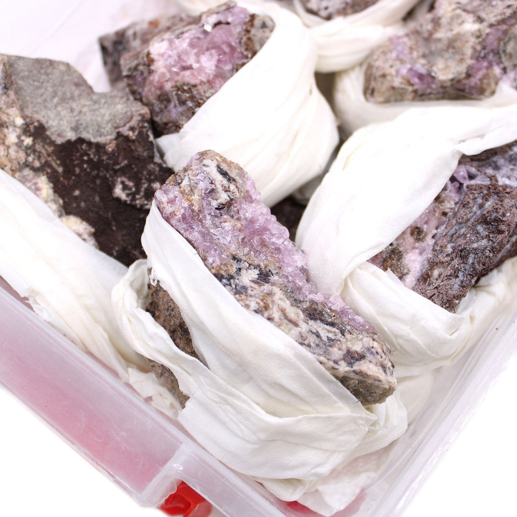 Cobalt Calcite Mineral Specimen Tray, Approx 25 Pieces – view 4