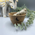 Wooden Ritual Offering Bowl - Three Moons - 12x7cm