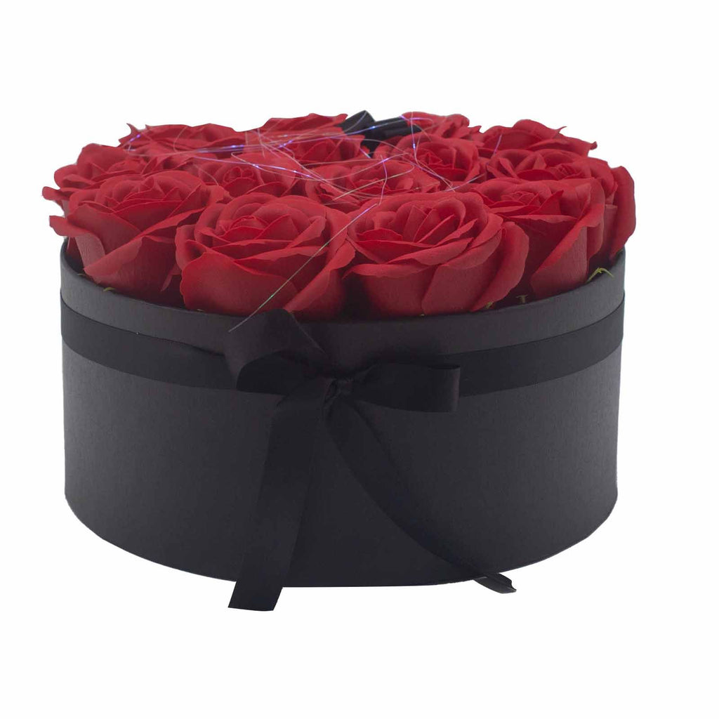 14 Red Soap Roses Round Gift Box – view 4