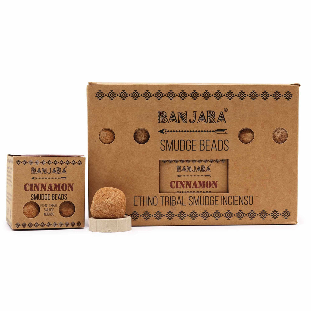 Banjara Cinnamon Smudge Beads with Holder – view 2