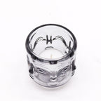 Buddha Faces Glass Candle Jar Set - Midnight Grey – view 2