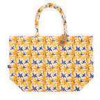 Big Bright Bag - Abstract Starfish Print, Blue & Yellow – view 3
