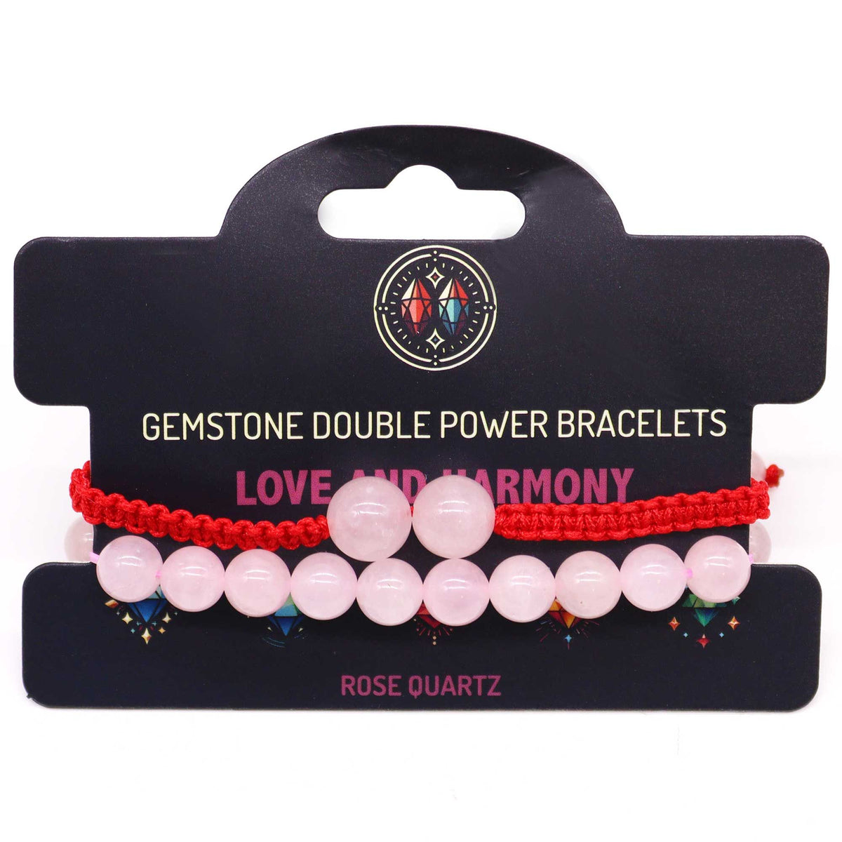 Rose Quartz Double Power Bracelet Set