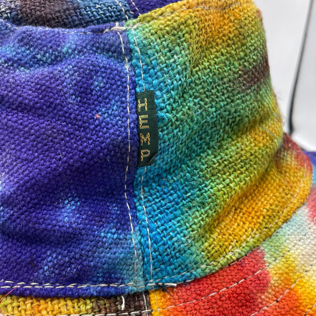 Patched and Wired Hemp and Cotton Festival Hat - Tie-Dye – view 2