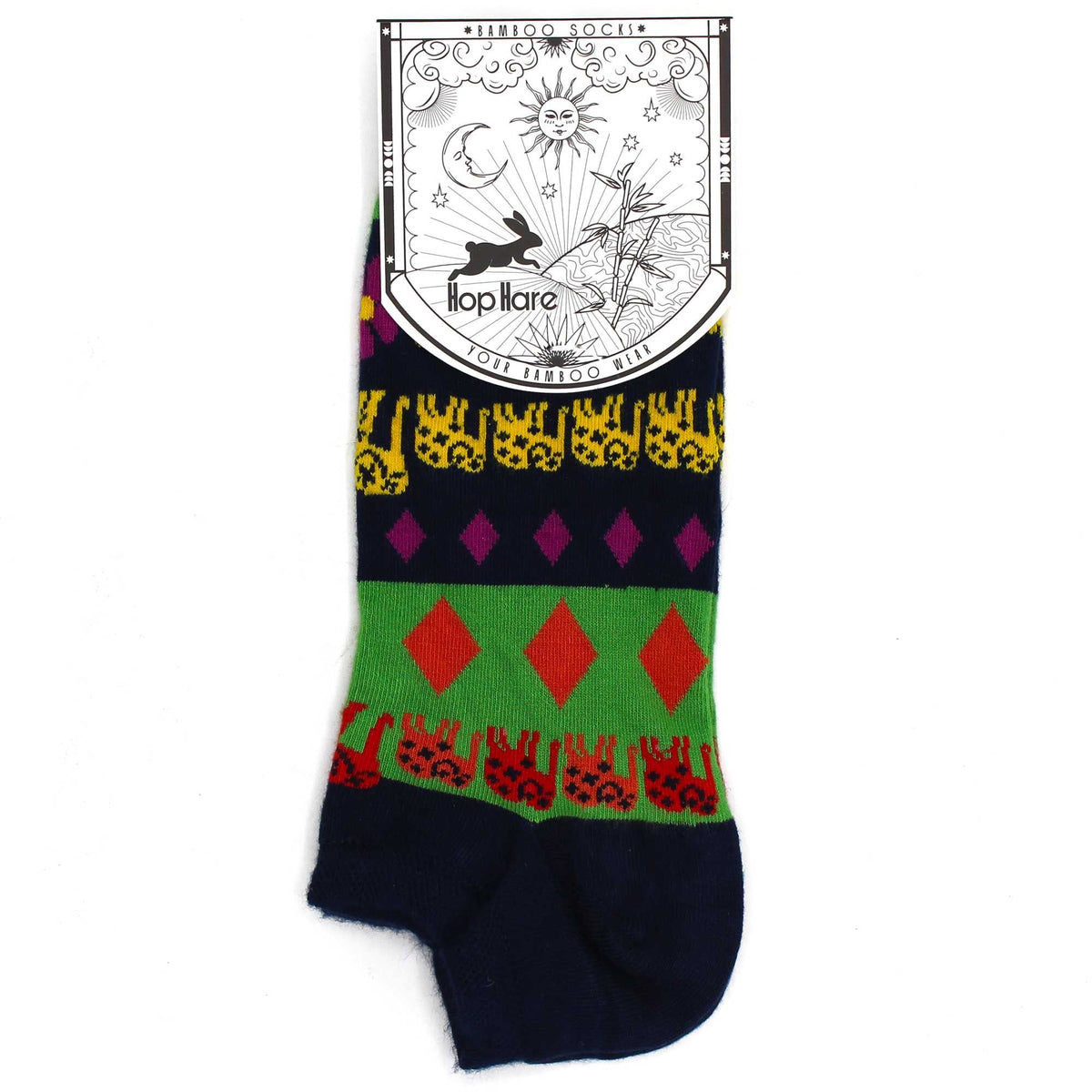 Hop Hare Bamboo Low Trainer Socks - Lucky Elephant – view 4