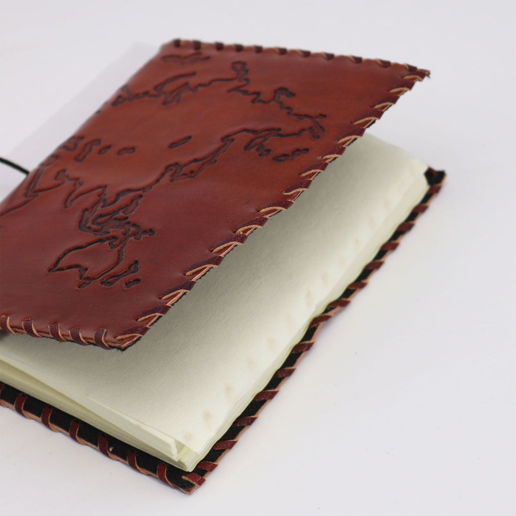 Travel Journal with Wrap, Light Tan, 96 Pages, 17x13x2cm – view 2