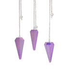 Six Sided Aurora Pendulum in Purple - 4cm