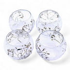 Natural Floral Glass Bowl Candle Holder - Margarita 8x10cm – view 3