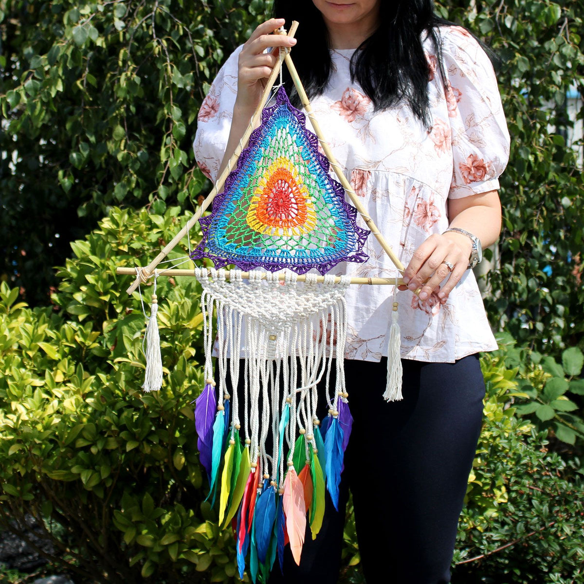Bali Dreamcatcher - Large Multi Pyramid