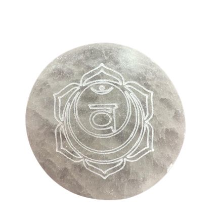 Selenite Chakra Charging Set of 7 Small Plates
