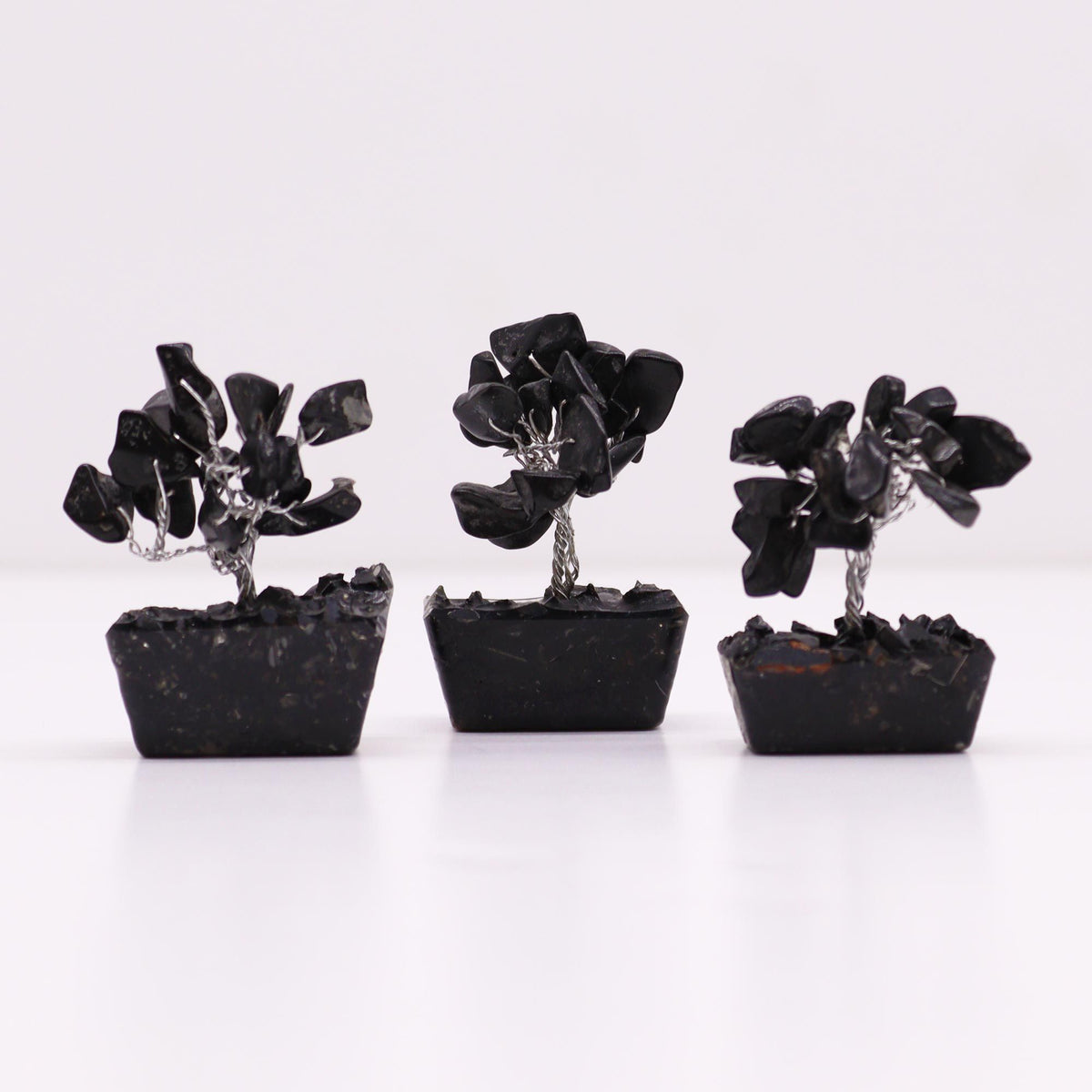 Mini Gemstone Tree on Orgonite Base, Black Agate – view 5