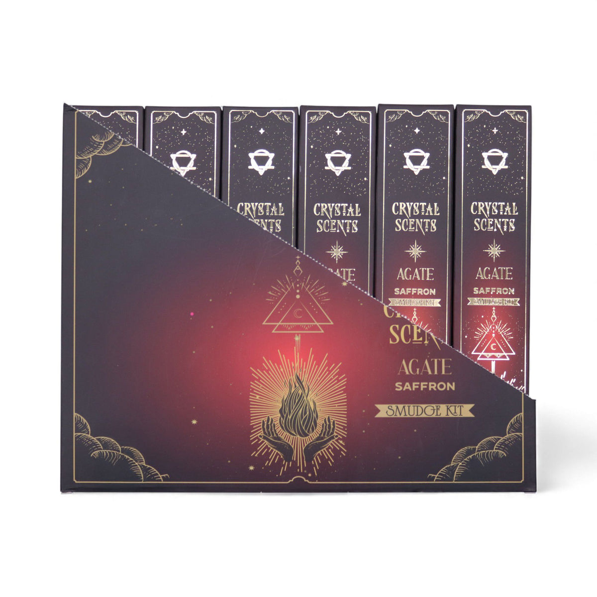 Red Agate Crystal Scents Smudge Incense Sticks - Saffron – view 2