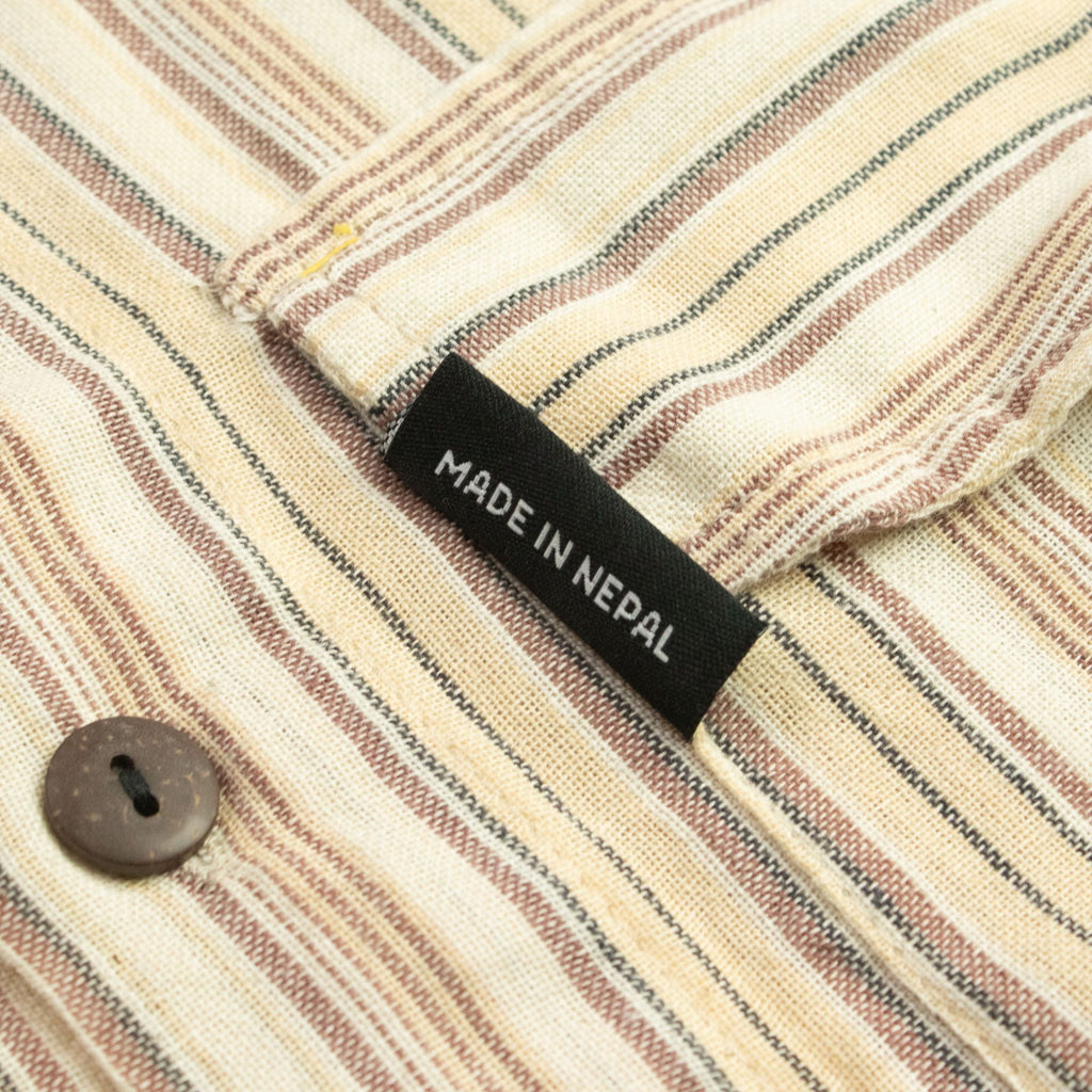 Nomad Sari Grandad Shirt - Brown Beige - Medium – view 10
