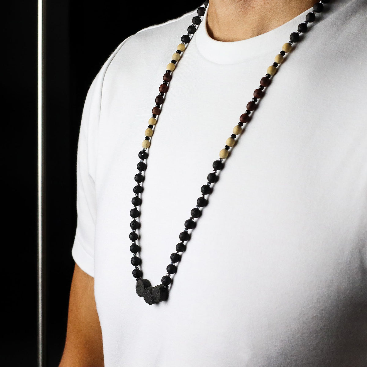 Lava Stone Necklace 42cm - Connection to Nature – view 4