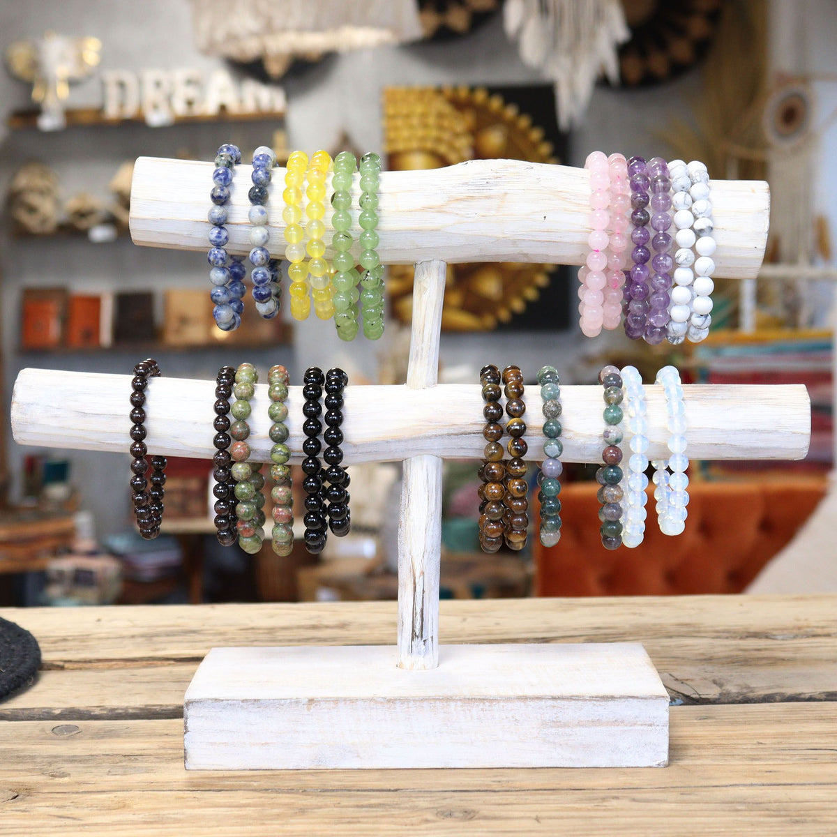 Power Bracelet - Opalite Beads 8mm – view 4