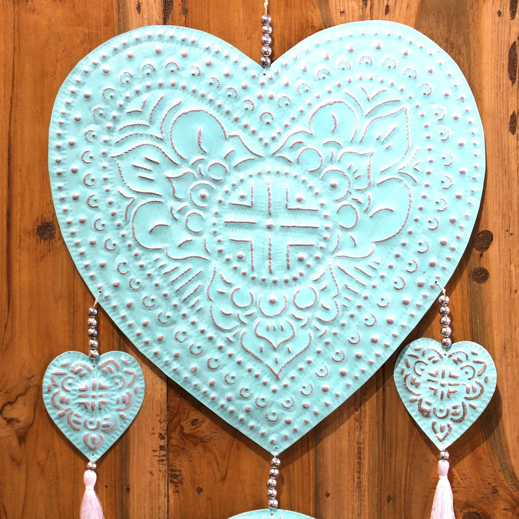Bali Aluminium Wall Mobile - Hearts