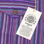 Nomad Sari Grandad Shirt - Black Purple - XL – view 8
