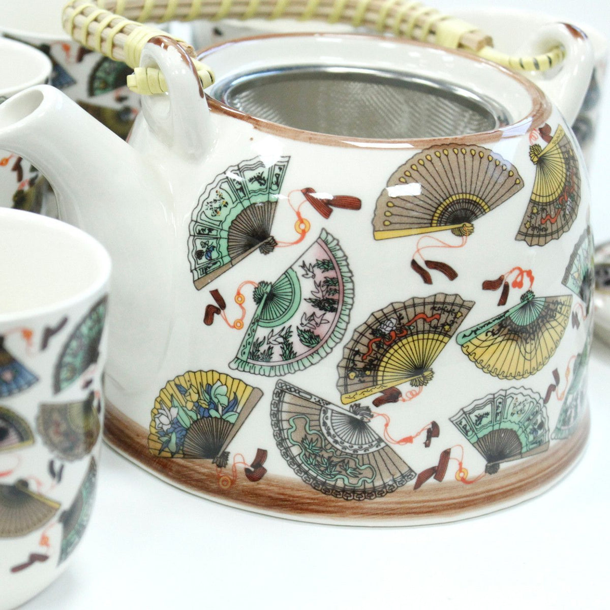 Ceramic Herbal Teapot Set with 6 Cups - China Fans – view 5