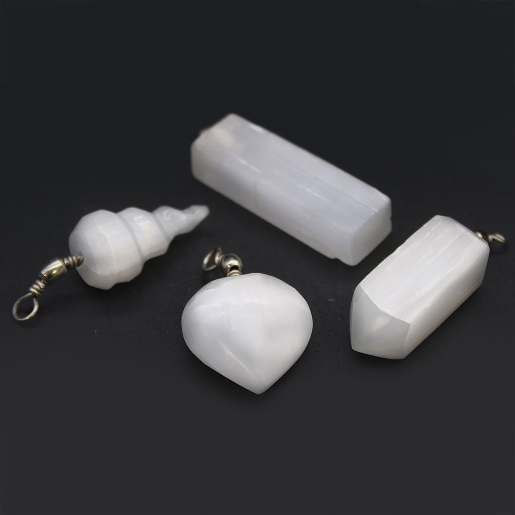 Selenite Natural Point Pendant – view 2