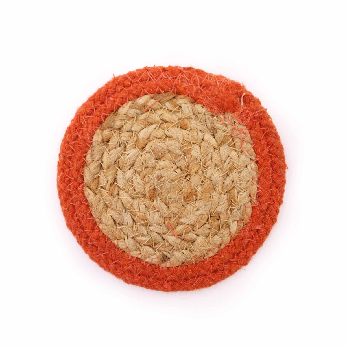 Jute & Cotton Coasters, Mixed Colours, Set of 6 – view 6