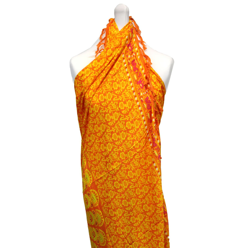 Lime Orange Mandala Sarong – view 3