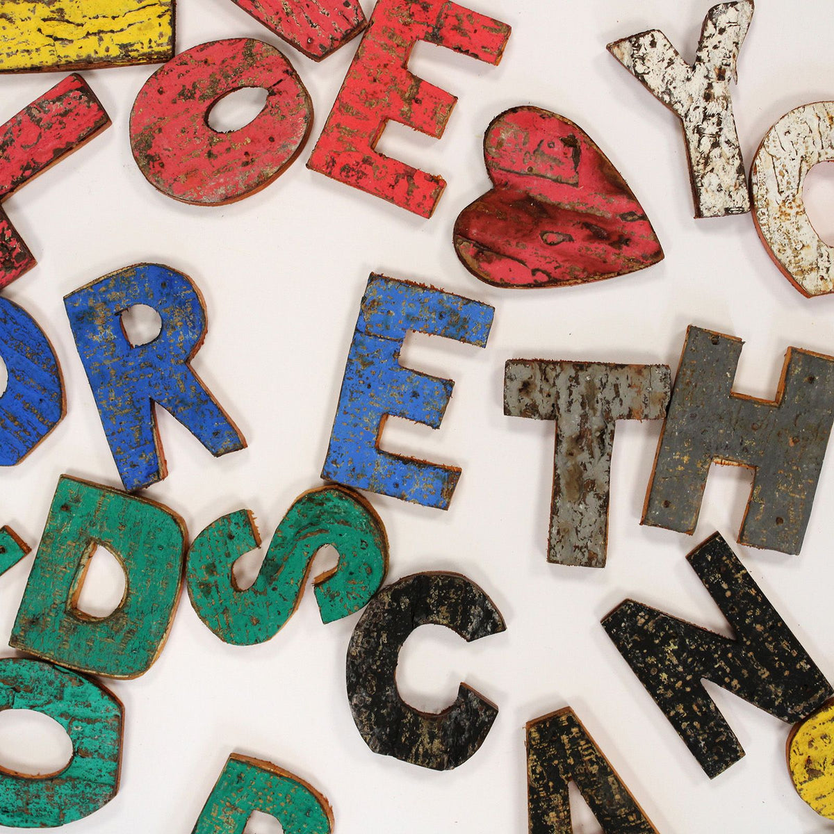 I Love You More Than Words Can Say - Natural Bark Letters (28)