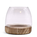 Small Terrarium, Natural Tung Wood, 13x13cm