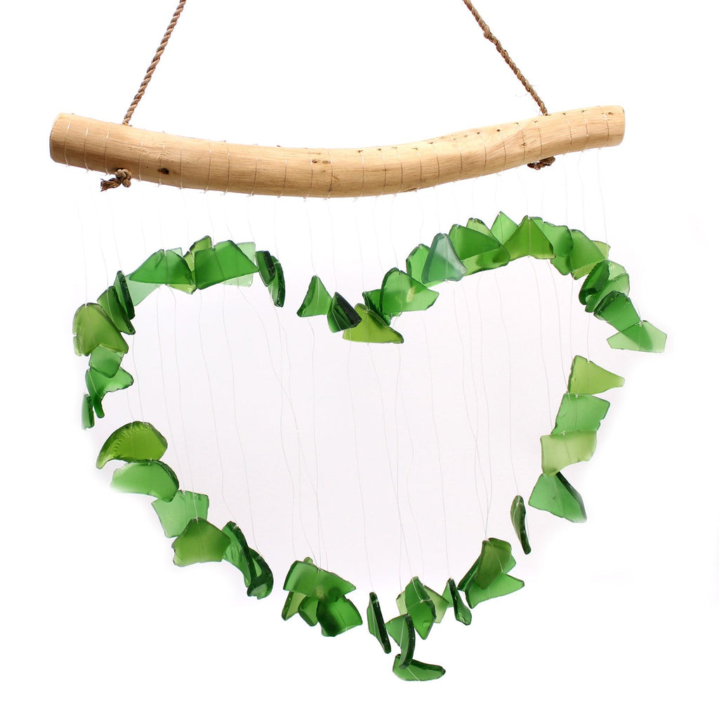 Recycled Glass Love Chime - Green – view 3