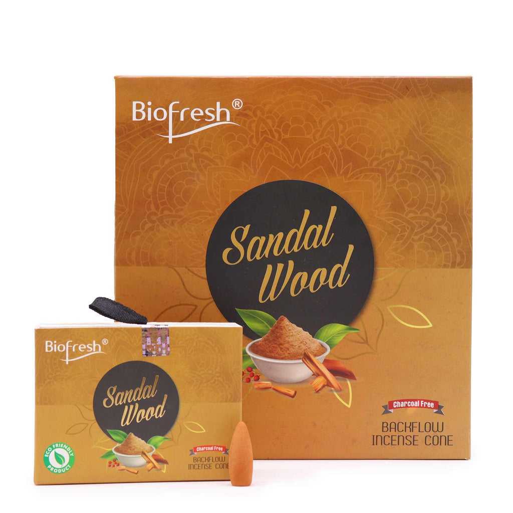 Biofresh Sandalwood Backflow Incense Cones (40 Cones)