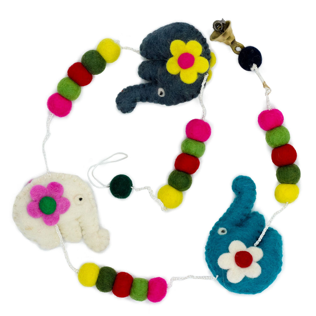 Felt Wall Hanging 110cm - Elephants, Random Colours – view 6