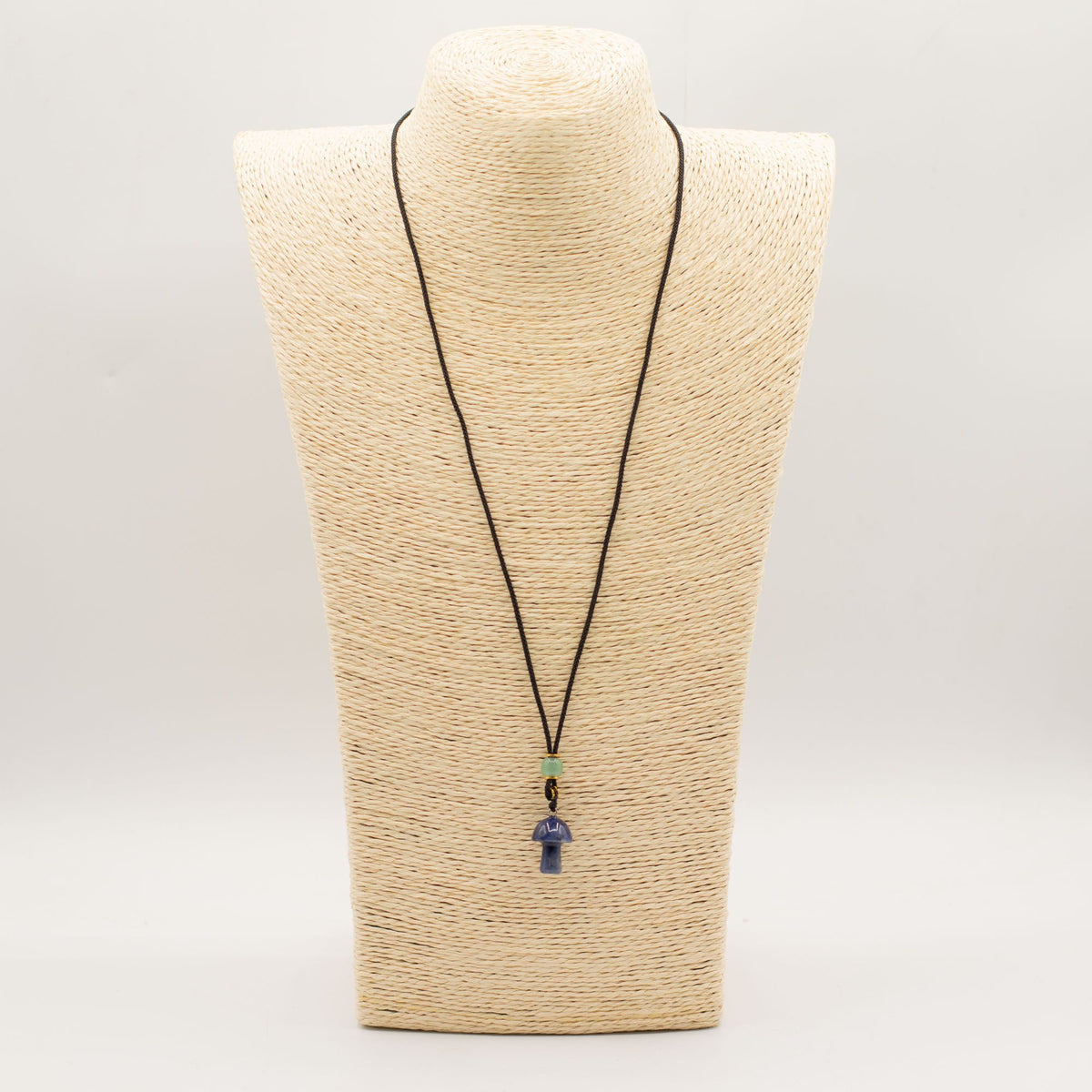 Sodalite Mushroom Gemstone Cord Necklace – view 2
