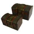 Colonial Box Set of 2, Metal Embossed, Vintage