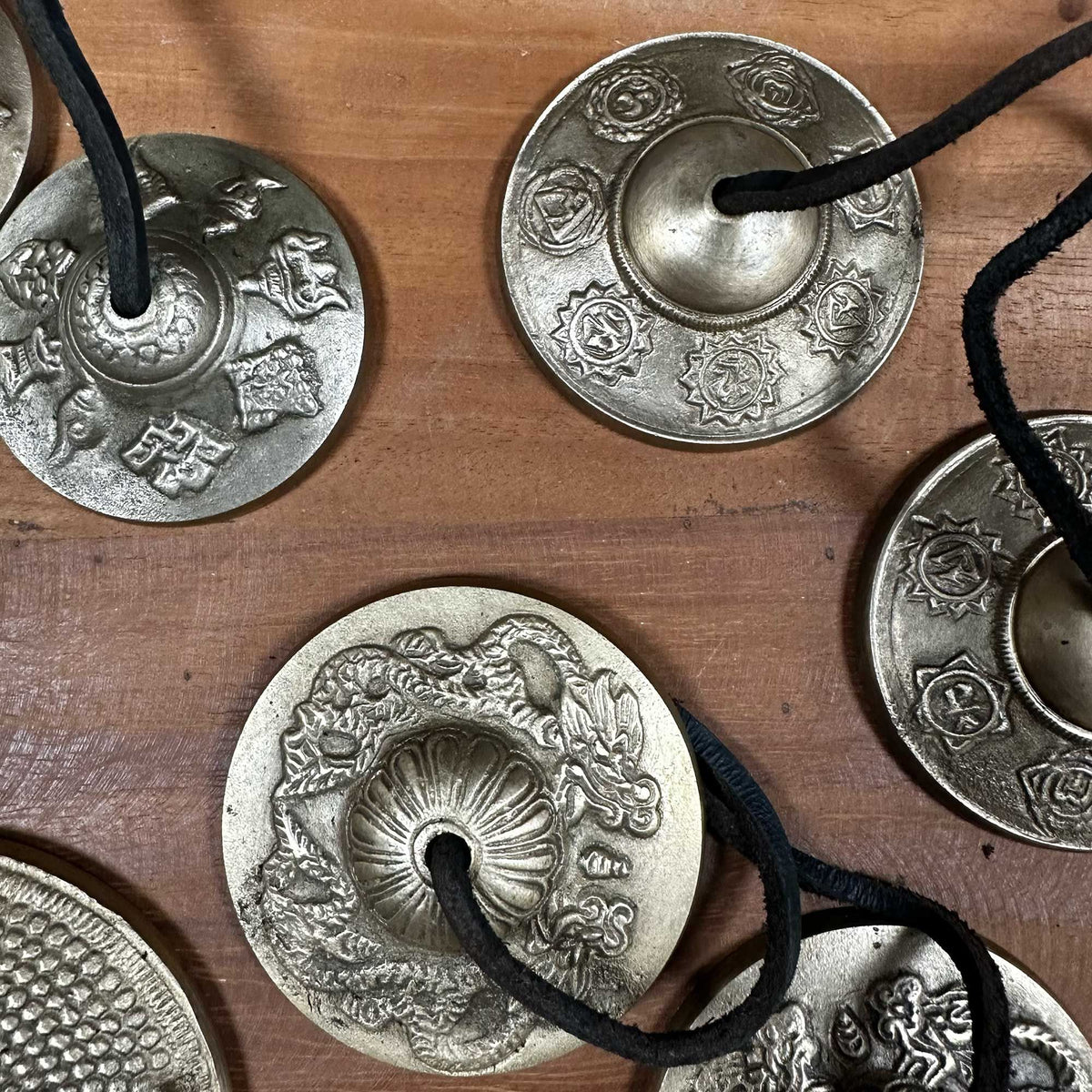 Tibetan Tingsha Bells - Five Buddha Design - 9.5cm – view 3