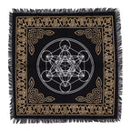 Fringed Altar Cloth with Chakra Chart Design – view 2