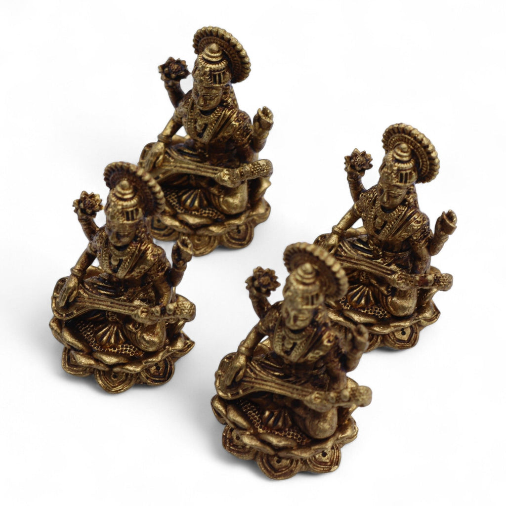 Brass Saraswati Miniature Statue - 49mm – view 7