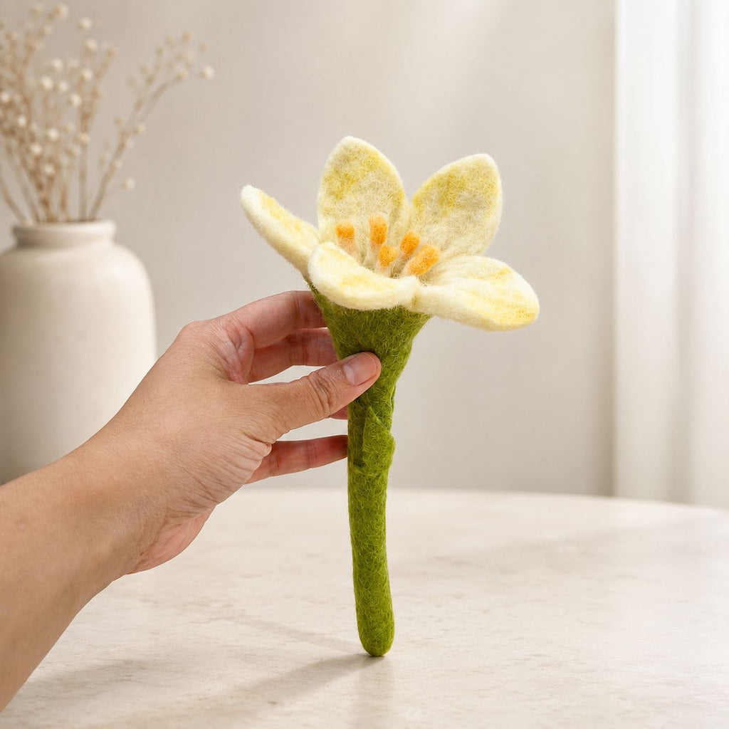 Felt Lily Flowers, Set of 10 Assorted Colours – view 5
